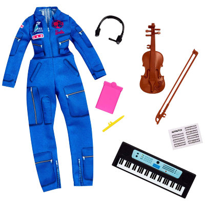 Одежда и аксессуары для Барби &#039;Музыкант и инженер ракетостроения&#039;, из серии &#039;Я могу стать...&#039;, Barbie [GLH57-1] Одежда и аксессуары для Барби 'Музыкант и инженер ракетостроения', из серии 'Я могу стать...', Barbie [GLH57-1]