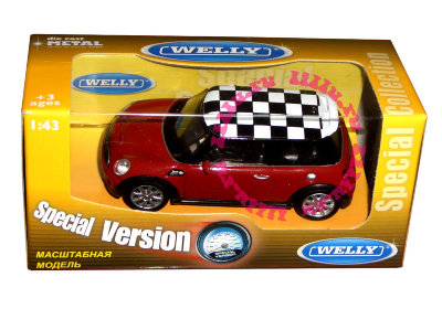 Модель автомобиля Mini Cooper S, 1:43, серия &#039;Уличные гонки&#039;, Welly [44000S-W-05] Модель автомобиля Mini Cooper S, 1:43, серия 'Уличные гонки', Welly [44000S-W-05]