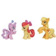 Набор мини-пони 'Школа хороших манер' (Class of Cutie Marks) - Diamond Dazzle Tiara, Apple Bloom, Applejack, My Little Pony [A2032]