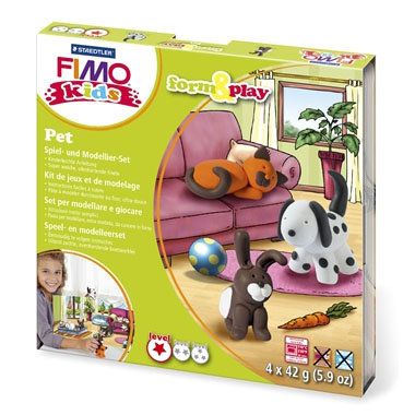 Набор для творчества с полимерной глиной &#039;Домашний любимец&#039;, FIMO Kids - Form &amp; Play, FIMO [8034-02-LZ] Набор для творчества с полимерной глиной 'Домашний любимец', FIMO Kids - Form & Play, FIMO [8034-02-LZ]