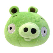 Мягкая игрушка 'Зеленая свинка' (Angry Birds - Minion Pig), 12 см, со звуком, Commonwealth Toys [90794-P/91831-P]