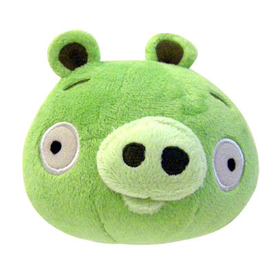 Мягкая игрушка &#039;Зеленая свинка&#039; (Angry Birds - Minion Pig), 12 см, со звуком, Commonwealth Toys [90794-P/91831-P] Мягкая игрушка 'Зеленая свинка' (Angry Birds - Minion Pig), 12 см, со звуком, Commonwealth Toys [90794-P]