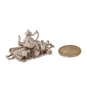 Кукольная миниатюра 'Поднос и три чайничка', 1:12, Art of Mini [AM0101059]