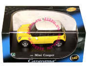 Модель автомобиля Mini Cooper, желтая, в пластмассовой коробке, 1:43, Cararama [143PND-07]