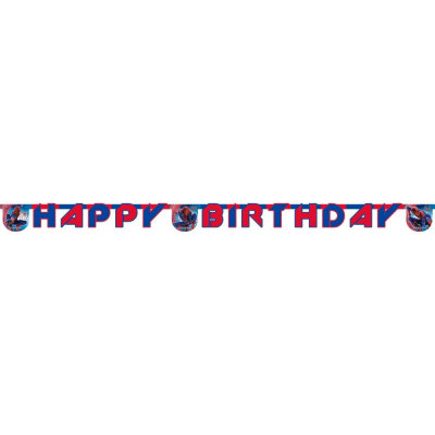 Гирлянда &#039;Happy Birthday - Невероятный Человек-Паук&#039;, 2.3 м, Procos [80477] Гирлянда 'Happy Birthday - Невероятный Человек-Паук', 2.3 м, Procos [80477]