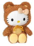 Мягкая игрушка 'Хелло Китти в костюме мишки' (Hello Kitty), 14 см, Jemini [150843b]