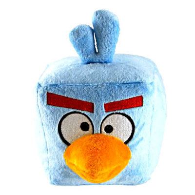 Мягкая игрушка &#039;Голубая кубическая космическая злая птичка&#039; (Angry Birds Space - Blue Bird), 20 см, со звуком, Commonwealth Toys [92670-BI] Мягкая игрушка 'Голубая кубическая космическая злая птичка' (Angry Birds Space - Blue Bird), 20 см, со звуком, Commonwealth Toys [92670-BI]