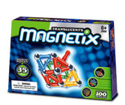 Конструктор магнитный Magnetix - прозрачные элементы, 35 деталей [2820]