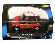 Модель автомобиля Mini Cooper, коричневый металлик, в пластмассовой коробке, 1:43, Cararama [143PND-08]