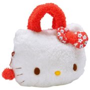 Мягкая сумочка 'Хелло Китти' (Hello Kitty), красные ручки, 15 см, Jemini [150636]