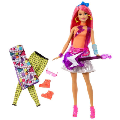 Игровой набор &#039;Барби певица&#039; с дополнительными нарядами, из специальной серии &#039;Barbie and the Rockers&#039;, Barbie, Mattel [FHC09] Игровой набор 'Барби певица' с дополнительными нарядами, из специальной серии 'Barbie and the Rockers', Barbie, Mattel [FHC09]