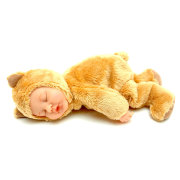Кукла 'Спящий младенец-медвежонок', светло-коричневый, 23 см, Anne Geddes [579103]