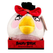 Мягкая игрушка 'Белая влюбленная злая птичка' (Angry Birds Seasons Valentines Day - White Bird), 20 см, со звуком, Commonwealth Toys [91662-W]
