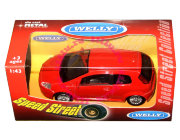 Модель автомобиля Fiat Punto, красная, 1:43, серия 'Speed Street', Welly [44000-12]
