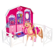 Игровой набор 'Конюшня и лошадь' с лошадкой, Barbie, Mattel [Y7554]
