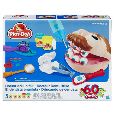 Набор для детского творчества с пластилином &#039;Стоматолог Мистер Зубастик&#039;, Play-Doh/Hasbro [B5520] Набор для детского творчества с пластилином 'Стоматолог Мистер Зубастик', Play-Doh/Hasbro [B5520]