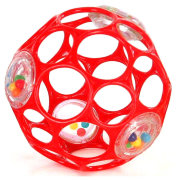 * Мяч с погремушкой (Rattle), красный, 9 см, Oball [81031-2]