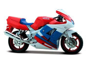 Модель мотоцикла Yamaha FZR600R, 1:18, бело-сине-красная, Bburago [18-51035]