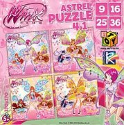 Набор пазлов 'Winx Club Беливикс - Текна, Флора, Блум, Стелла', 9/16/25/36 элементов, Astrel [6472]