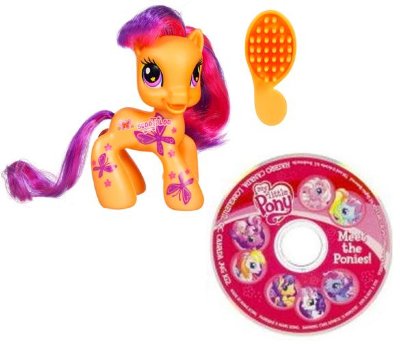 Моя маленькая пони Scootaloo с DVD, из серии 'Подружки-2010', My Little Pony, Hasbro [93808D] Моя маленькая пони Scootaloo с DVD, из серии 'Подружки-2010', My Little Pony, Hasbro [93808D]