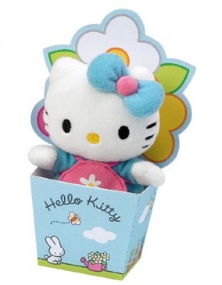 Мягкая игрушка &#039;Хелло Китти&#039;  (Hello Kitty), в голубой коробочке, 10 см, Jemini [021873b] Мягкая игрушка 'Хэллоу Китти' (Hello Kitty), в голубой коробочке, 10 см, Jemini [021873b]