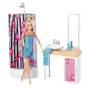 Игровой набор с куклой Барби 'Роскошная ванная' (Deluxe Bathroom), Barbie, Mattel [CFB61]