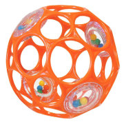 * Мяч с погремушкой (Rattle), оранжевый, 9 см, Oball [81031-3]