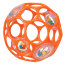 * Мяч с погремушкой (Rattle), оранжевый, 9 см, Oball [81031-3] - 81031-3.jpg