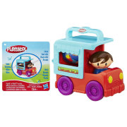 Развивающая игрушка 'Грузовичок - возьми с собой' (Fold 'n Roll Trucks), портативный, Playskool, Hasbro [B4894]