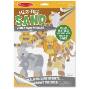 Набор для детского творчества с песком 'Наклейки 'Джунгли', Mess-Free Sand, Melissa&Doug [30043]
