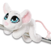 Мягкая игрушка-магнит 'Мышка белая', 12 см, коллекция 'Влюблённые сердца', NICI [37762]