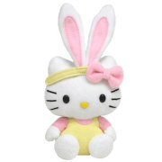 Мягкая игрушка 'Кошечка Hello Kitty в желтом наряде кролика', 14 см, TY [35152]