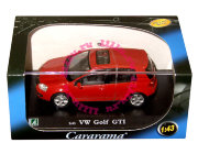 Модель автомобиля Volkswagen Golf GTI, красная, в пластмассовой коробке, 1:43, Cararama [143PND-11]