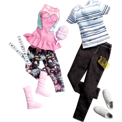 Одежда, обувь и аксессуары для Барби и Кена &#039;Парк развлечений&#039;, из серии &#039;Мода&#039;, Barbie [X7865] Одежда, обувь и аксессуары для Барби и Кена 'Парк развлечений', из серии 'Мода', Barbie [X7865]