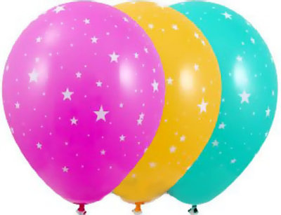 Воздушные шарики 30 см, пастель, шелкография - звезды, 100 шт [1103-0250] Воздушные шарики 30 см, пастель, шелкография - звезды, 100 шт [1103-0250]