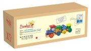 Деревянная развивающая игрушка для малышей 'Каталка-пирамидка 'Поезд', Mapacha [H76113]