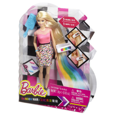 Игровой набор с куклой Барби &#039;Волосы всех цветов радуги&#039; (Rainbow Hair), Barbie, Mattel [CFN48] Игровой набор с куклой Барби 'Волосы всех цветов радуги' (Rainbow Hair), Barbie, Mattel [CFN48]