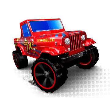Коллекционная модель автомобиля Jeep Scrambler - HW Stunt 2013, красная, Mattel [X1722] Коллекционная модель автомобиля Jeep Scrambler - HW Stunt 2013, красная, Mattel [X1722]