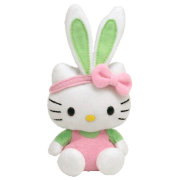 Мягкая игрушка 'Кошечка Hello Kitty в зеленом наряде кролика', 14 см, TY [35154]
