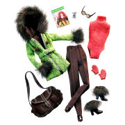 Набор одежды и аксессуаров для Барби 'Skiing Vacation' ('Горнолыжный отдых'), коллекционный, Gold Label, Barbie [G5271]