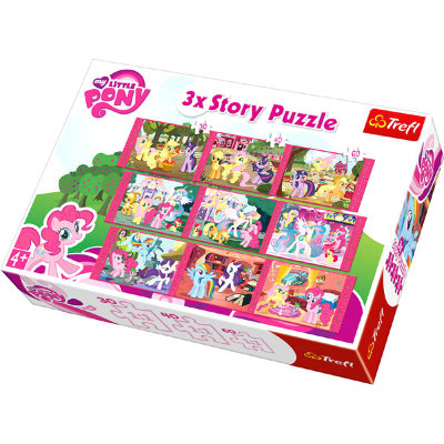 Набор пазлов 'Моя маленькая Пони - 3 истории' (My Little Pony - 3 Story Puzzle), 9 в 1, 30/40/60 элементов, Trefl [90307] Набор пазлов 'Моя маленькая Пони - 3 истории' (My Little Pony - 3 Story Puzzle), 9 в 1, 30/40/60 элементов, Trefl [90307]