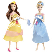 Игровой набор 'Королевское чаепитие принцесс Золушки и Бель' (Cinderella & Belle - Royal Tea), 29 см, из серии 'Принцессы Диснея', Mattel [X9352]