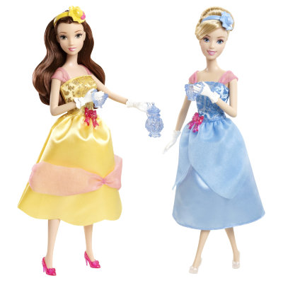 Игровой набор &#039;Королевское чаепитие принцесс Золушки и Бель&#039; (Cinderella &amp; Belle - Royal Tea), 29 см, из серии &#039;Принцессы Диснея&#039;, Mattel [X9352] Игровой набор 'Королевское чаепитие принцесс Золушки и Бель' (Cinderella & Belle - Royal Tea), 29 см, из серии 'Принцессы Диснея', Mattel [X9352]