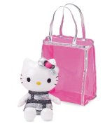 Мягкая игрушка 'Хелло Китти в стиле Диско'  (Hello Kitty Disco), кожа, в сумочке, 19 см, Jemini [150751]