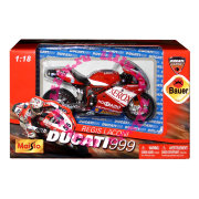 Модель гоночного мотоцикла Ducati 999 - Regis Laconi, 1:18, Maisto [31554]