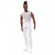 Коллекционная шарнирная кукла 'Афроамериканец' из серии 'Barbie Looks 2021', Barbie Black Label, Mattel [GXL14]