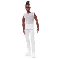 Коллекционная шарнирная кукла 'Афроамериканец', #4 из серии 'Barbie Looks 2021', Barbie Black Label, Mattel [GXL14]