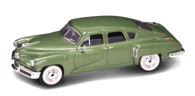 Модель автомобиля Tucker Torpedo 1948, зеленый металлик, 1:43, серия Премиум в пластмассовой коробке, Yat Ming [43201G] Модель автомобиля Tucker Torpedo 1948, зеленый металлик, 1:43, серия Премиум в пластмассовой коробке, Yat Ming [43201G]