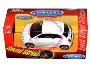 Модель автомобиля Fiat 500, белая, 1:43, серия 'Speed Street', Welly [44000-15]