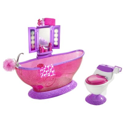 Набор мебели и аксессуаров 'Ванная и туалет', Barbie, Mattel [T7537] Набор мебели и аксессуаров 'Ванная и туалет', Barbie, Mattel [T7537]